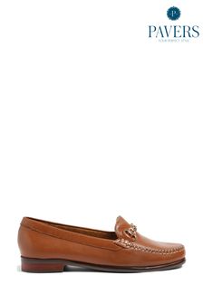 Pavers Natural Leather Snaffle Loafers