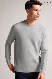 Ted Baker Grey Dartell Long Sleeved Regular T Stitched Crew Neck T-Shirt (M91813) | €60