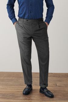 Svetlo siva - Flanelaste formalne hlače (M91880) | €12