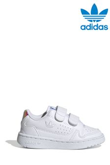 adidas Originals Infant NY 90 White Strap Close Trainers (M91986) | $50