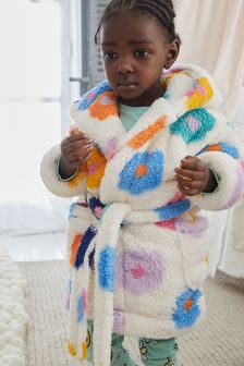 Kleding Meisjeskleding Pyjamas & Badjassen Jurken ZooFleece Kids Geel Hart Fleece Robe Baby Meisje Winter Warm Cadeau Kinderen 