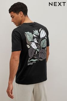 Black Printed Graphic T-Shirt (M92114) | $32