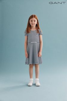 GANT Girls Blue Striped Jersey Dress (M92150) | €24