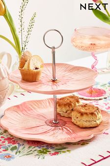 Pink Two Tier Flower Cake Stand (M92247) | €31