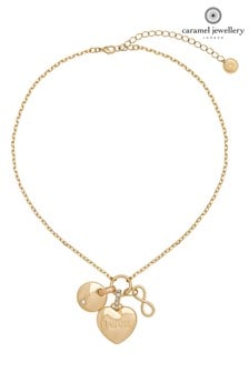 Золотистое ожерелье Caramel Jewellery London Infinity Love (M92646) | €19