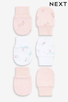 粉色 - 3件裝嬰兒防刮​​​​​​​連指手套 (M92651) | HK$31