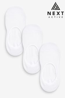 White Sports Invisible Socks 3 Pack (M93256) | $14