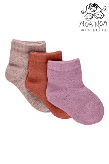 Noa Noa 3-Pack Black Miniature Multi Mini Glitter Ankle Socks (M93279) | $30