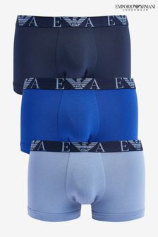 Nuanţe de albastru - Set de 3 perechi de boxeri Emporio Armani (M93605) | 254 LEI