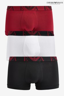 White/Red/Black - Set de 3 perechi de boxeri Emporio Armani (M93606) | 254 LEI