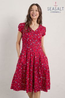Seasalt Cornwall Red Villa Garden Tea Dress (M94021) | 58 €