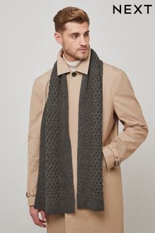 Charcoal Grey Knitted Scarf (M94377) | 70 QAR