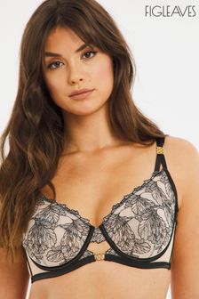 Figleaves Emilia Black Balcony Bra (M94480) | €14