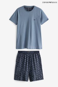 Emporio Armani Navy Blue Nightwear Short Pyjamas Set (M94502) | 3,841 UAH