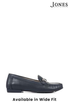Jones Bootmaker Blue 24-7 Gabriela Leather Wide Fit Loafers (M94507) | ₪ 414