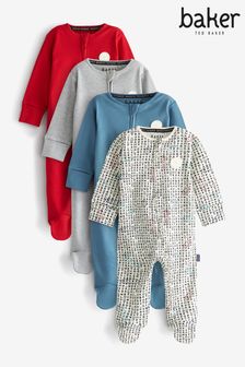 Baker by Ted Baker Multi Sleepsuit 4 Pack (M94965) | AED197 - AED207