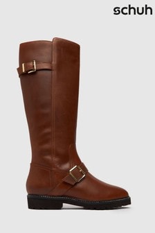 Schuh Darla Brown Leather Rider Boots (M95447) | ₪ 466