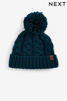 Teal Blue Knitted Pom Hat (1-16yrs) (M95471) | 191 UAH - 318 UAH