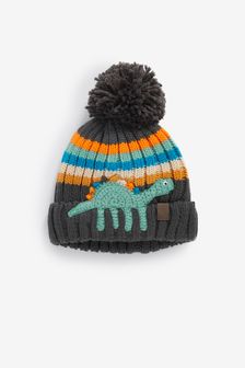 Crochet Dino Pom Hat (3mths-16yrs) (M95535) | CA$19 - CA$24