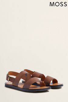 Moss Capri Tan Brown Leather Sandals (M95593) | 54 €