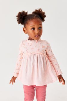 Pale Pink Bunny Long Sleeve Blouse (3mths-7yrs) (M95750) | €14 - €16.50