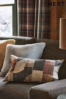 Grey Plush Faux Fur Cushion (M95824) | ₪ 53