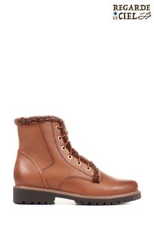 Regarde Le Ciel Vivian Brown Leather Boots