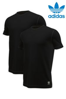 Komplet 2 črnih bombažnih majic s kratkimi rokavi adidas Comfort Flex (M95879) | €32