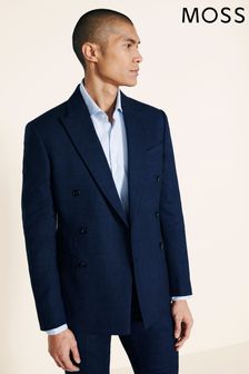 Moss Blue Slim Fit Twisted Suit: Jacket (M95998) | OMR77
