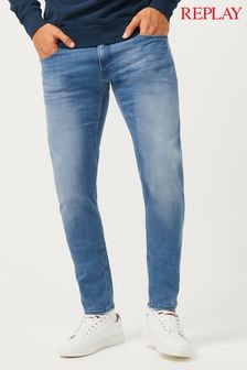 Mittelblaue Waschung - Replay Hyperflex Anbass Jeans in Slim Fit (M96321) | 74 €