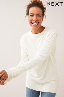 Ecru alb - Next pulover tip tunică confortabil (M96690) | 143 LEI