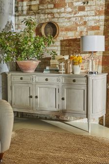 Laura Ashley Washed Dove Grey Alouette 3 Door 3 Drawer Sideboard (M96703) | €1,254
