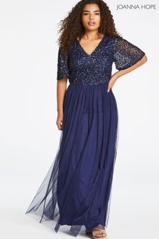 Joanna Hope Blue Sequin Maxi Dress (M96766) | $171