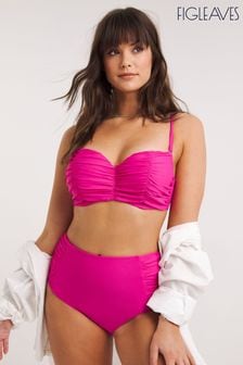 Figleaves Pink Fiji Ruched Detail Bikini Top (M96860) | kr389