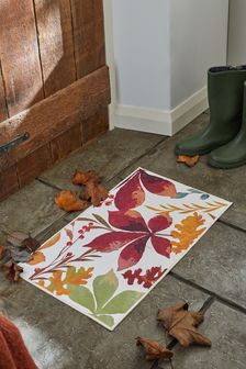 Orange Washable Autumn Leaves Doormat (M97008) | €10