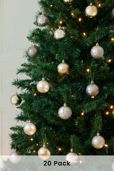 Gold Christmas 20 Pack Bauble Packs (M97427) | €10