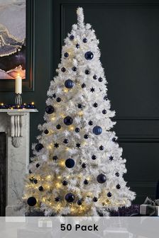 Navy Blue Christmas 50 Pack Bauble Packs (M97432) | AED55