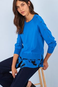 Cobalt Blue Crew Neck Shirt Layer Jumper (M97497) | €44