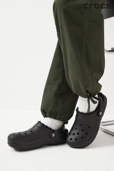 Черный - Crocs классические сабо с пушистой подкладкой (M97690) | €69 - €73