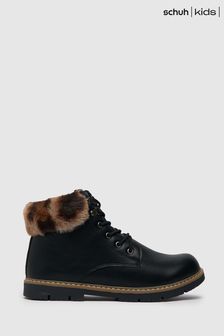 Schuh Black Catch Faux Fur Cuff Hiker Boots (M97790) | ₪ 149 - ₪ 158