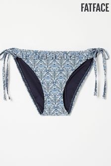 FatFace Sealife Geblümte geraffte Bikiniunterteile, Blau (M97845) | 7 €