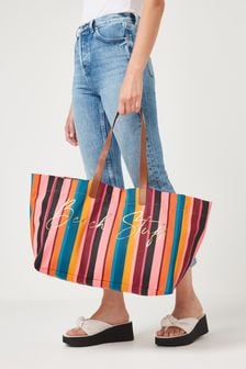 Цветные полоски - Пляжная сумка (M98046) | €11