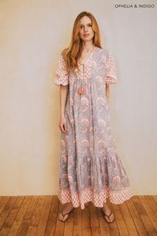 Ophelia and Indigo Pink/Blue Molly Long Sleeve Dress (M98227) | 149 €
