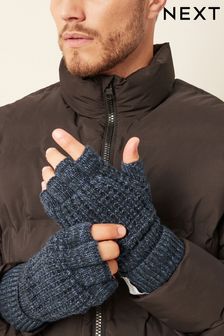 Navy Blue Thinsulate Fingerless Gloves (M98525) | OMR2