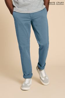 White Stuff Light Blue Sutton Organic Chino Trousers (M98701) | $75