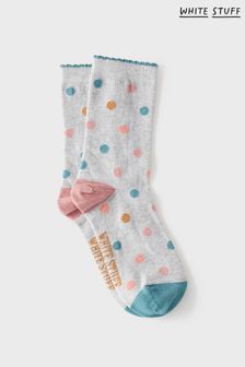 White Stuff Grey Fun Spot Socks (M98713) | ₪ 32