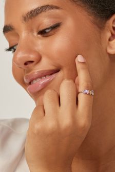 Sterling Silver Rainbow Sparkle Ring (M98732) | 13 €