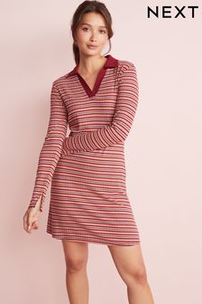 Red/Pink Long Sleeve Shirt Mini Dress (M99315) | 38 €