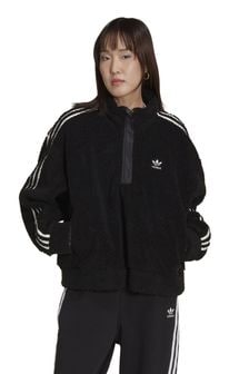 Adidas Originals Rose Sweat à demi-zippé en similicuir en daim avec bande (M99446) | €35