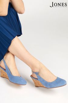 أزرق ناعم - حذاء بكعب وتد جلد Zahra من Jones Bootmaker (M99552) | 567 ر.س